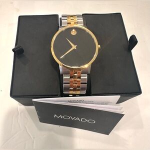 Movado Men’s Stainless Steel Watch Silver And Gold